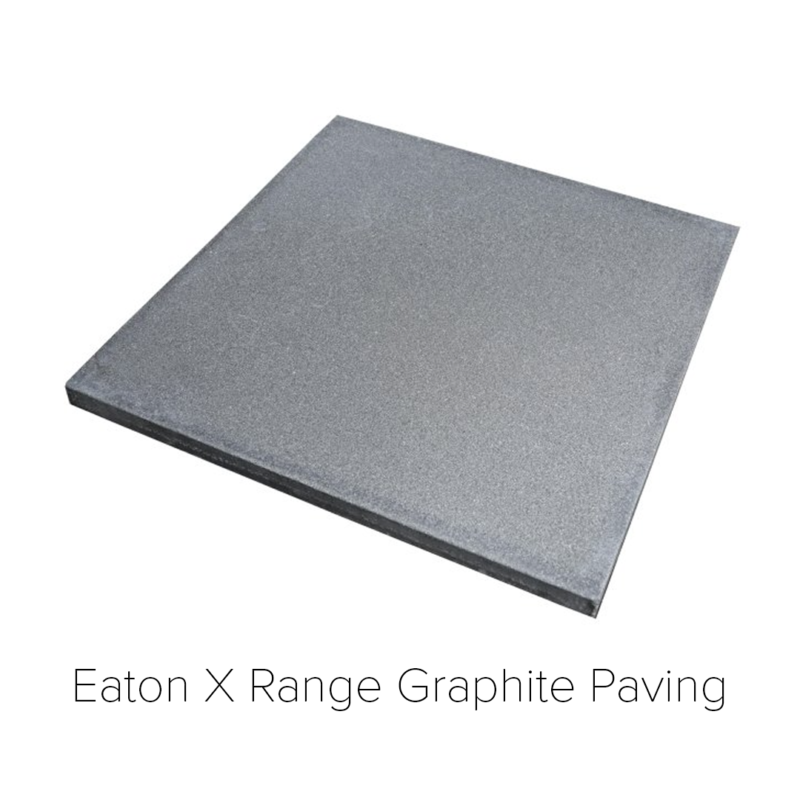 Eaton X Range Graphite Paving square grey concrete slab